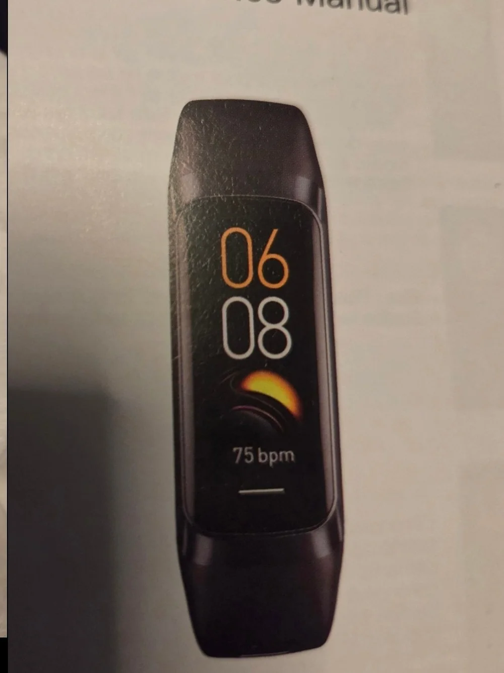 Black Fitness Tracker Band with Color Display